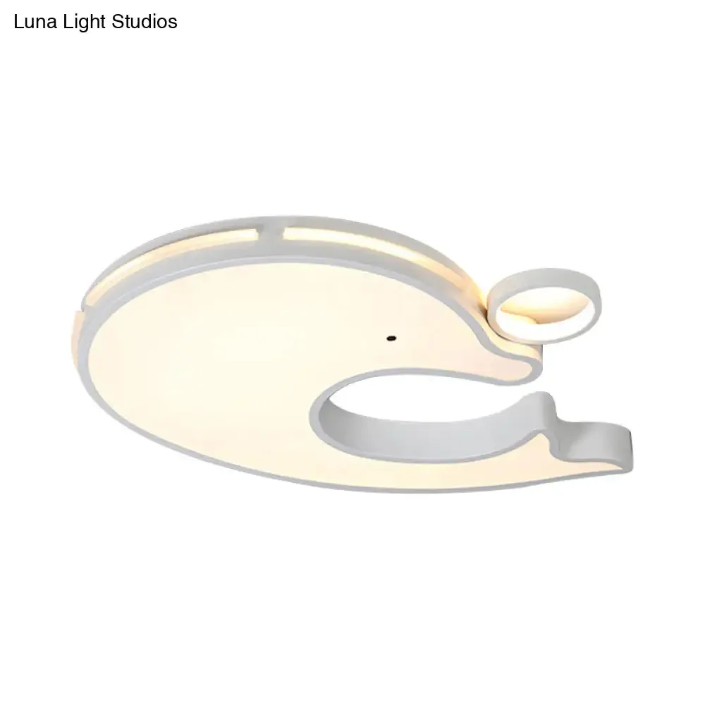 Adorable Acrylic Dolphin LED Ceiling Light - Perfect for Baby Room or Kindergarten!
