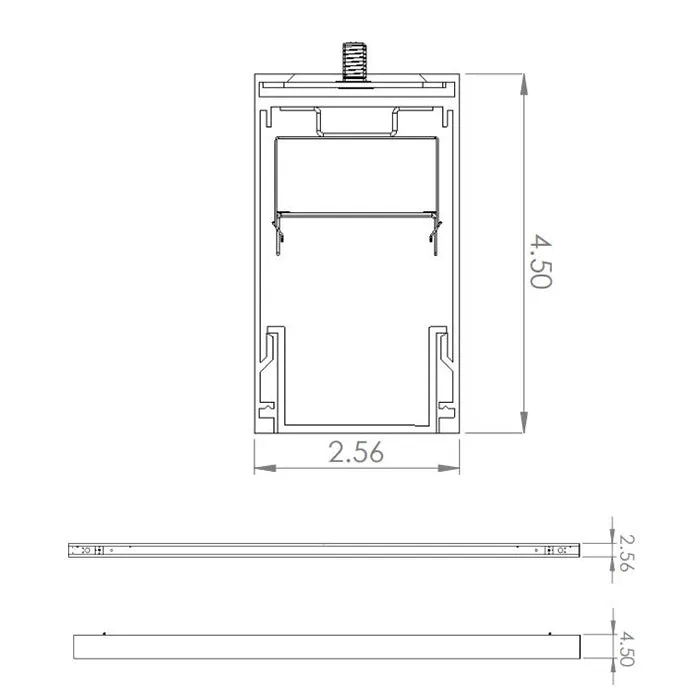 Advantage Environmental Lighting XDL24D 2.5" x 4.5" Linear Suspended