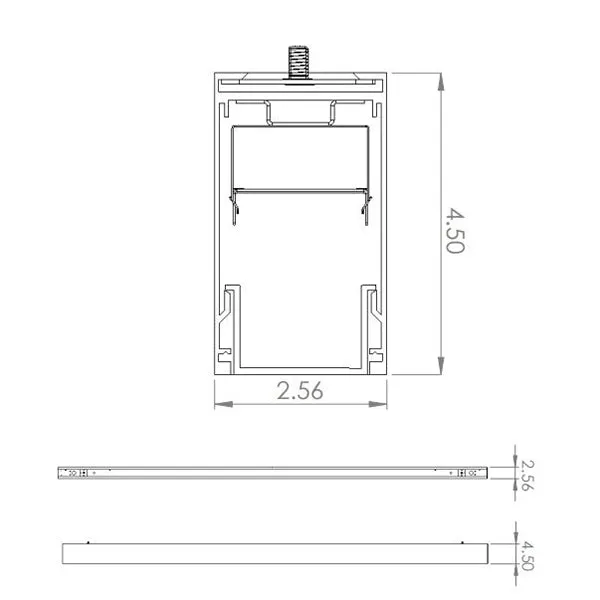 Advantage Environmental Lighting XDL24DWL 2.5" x 4.5" Linear Suspended Wet Location