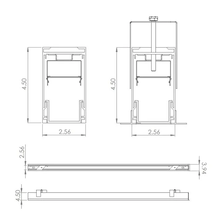 Advantage Environmental Lighting XDL24R 2.5" X 4.5" Linear Recessed