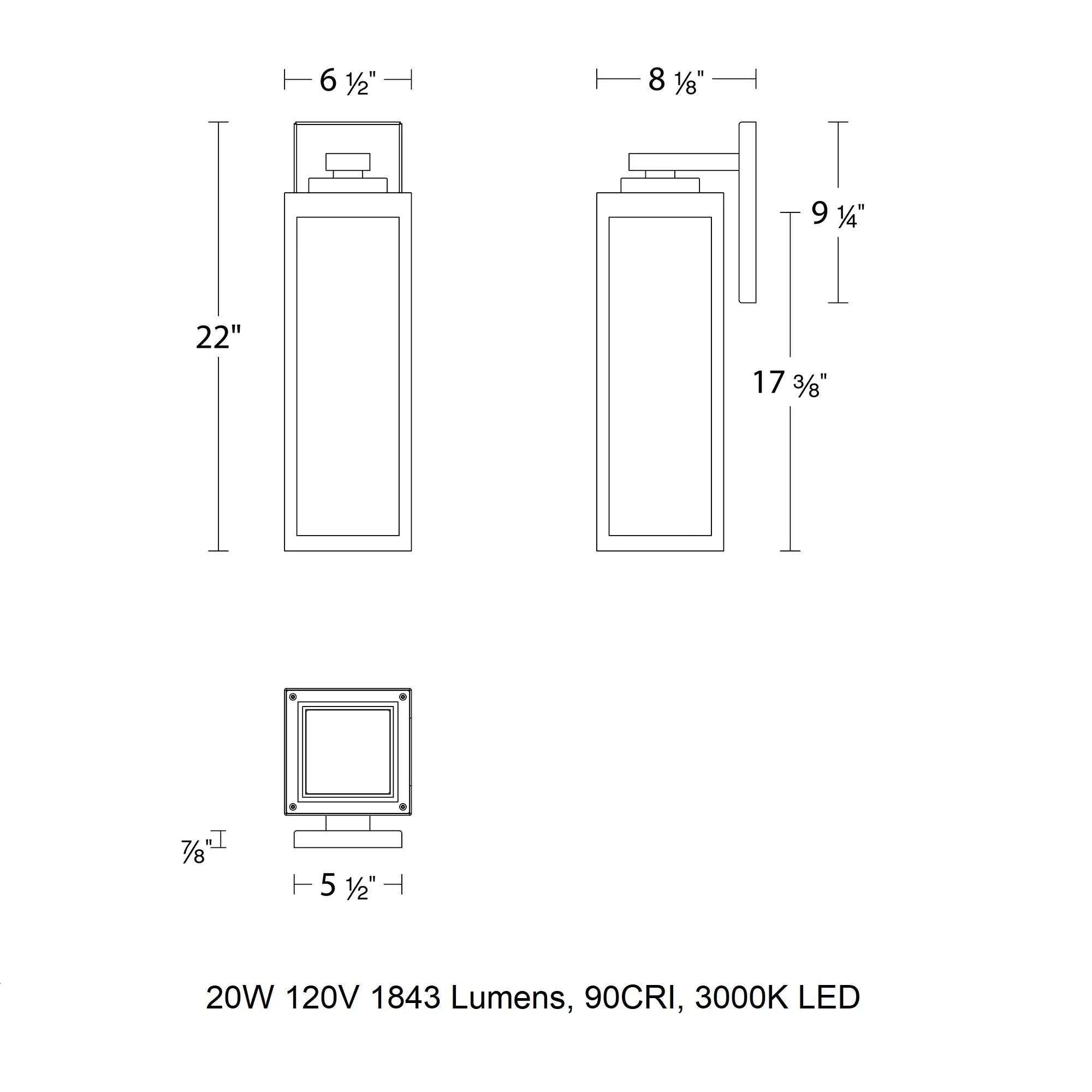 Amherst LED Outdoor Wall Sconce