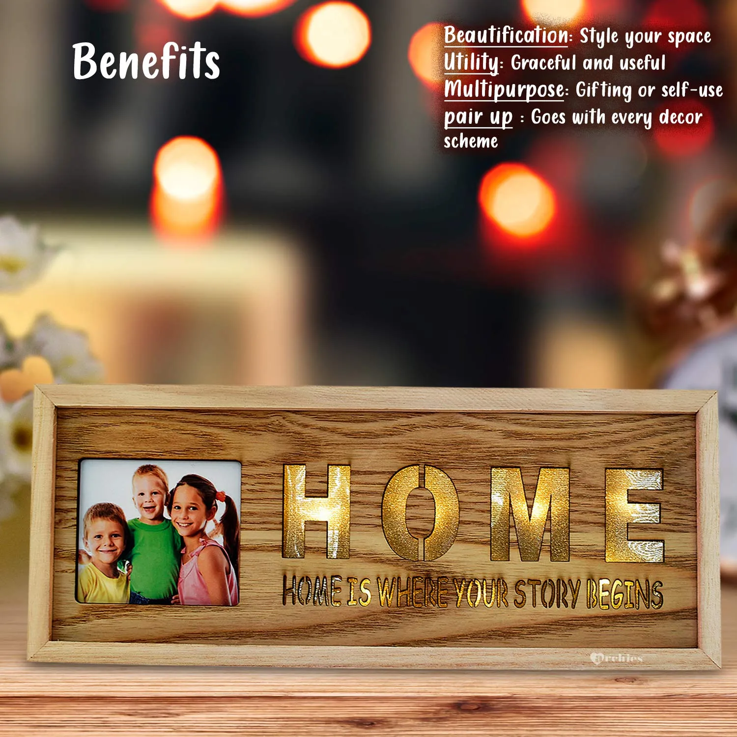ARCHIES Wooden photo frame with stand trending wood art decor photo frame design
