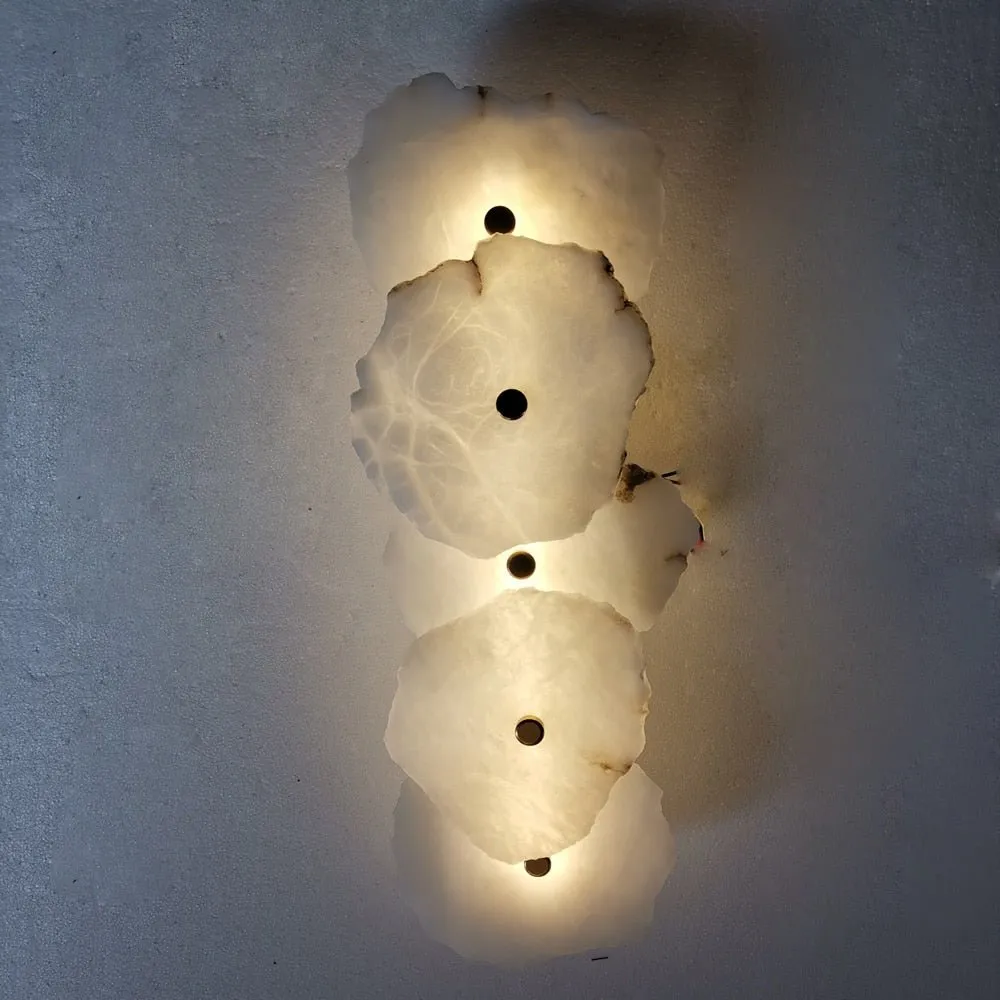 Art Design Marble Wall Lights Gold Applique Murale LED Wall Lamps For Living Room Bedroom Bathroom