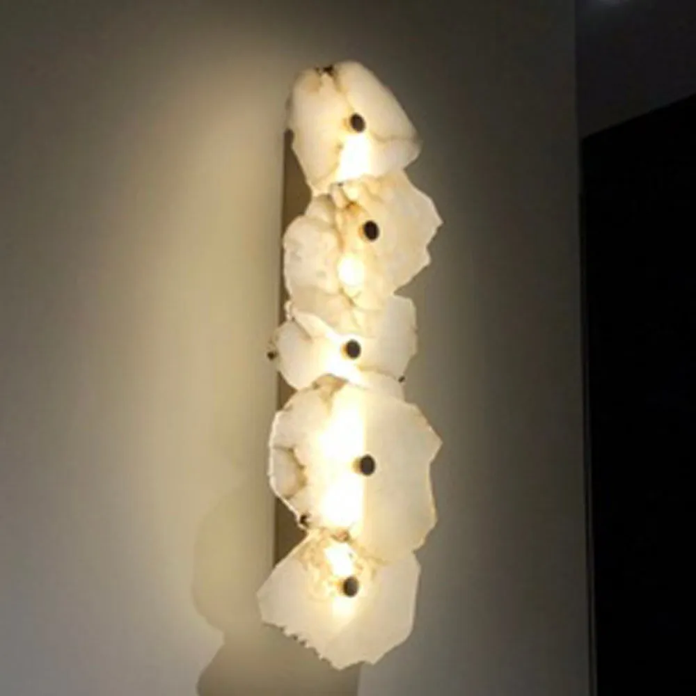 Art Design Marble Wall Lights Gold Applique Murale LED Wall Lamps For Living Room Bedroom Bathroom