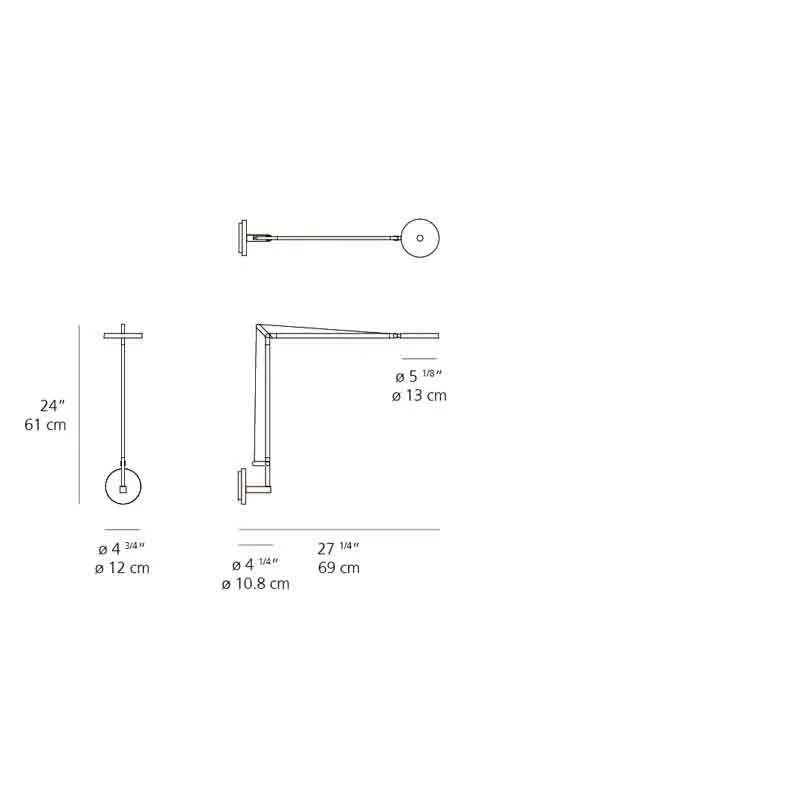 Artemide DEM11 Demetra 9.2W LED Dimmable Wall Light