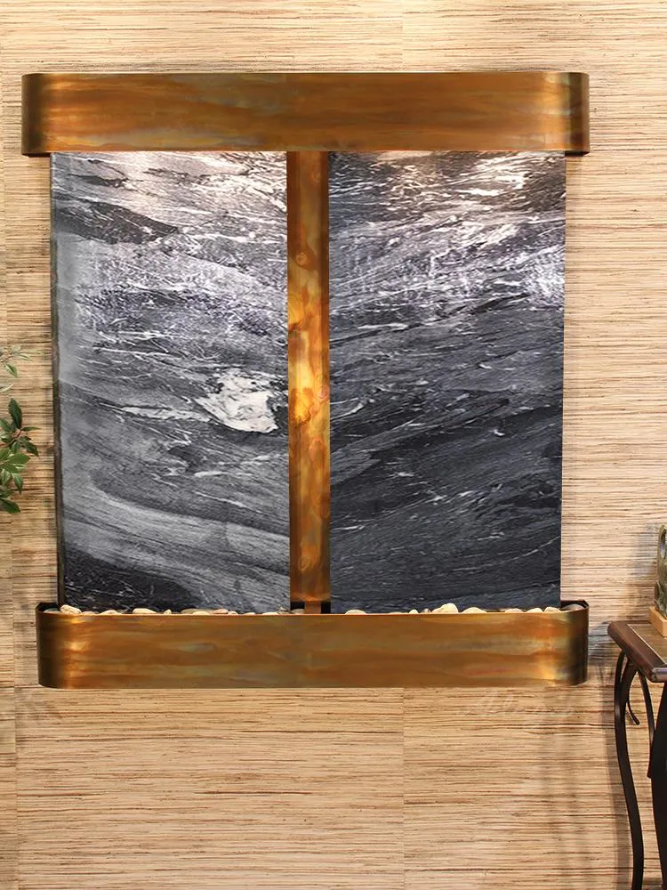 Aspen Falls Black Spider Marble