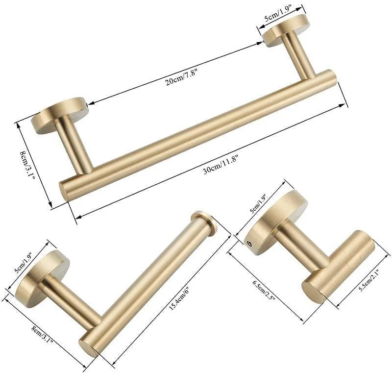 Bathroom Set Bathroom Towel Bar Toilet Paper Holder with Hooks Kit