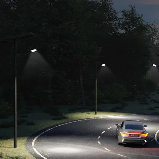 BEACON | Solar LED Street Light | 80 Watt | 15680 Lumens | 2300K-6500K CCT | Smart Street Light | Parking Lot Light | 5 Years Warranty