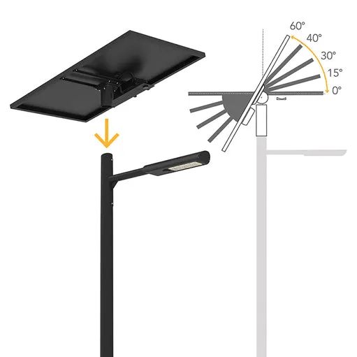 BEACON | Solar LED Street Light | 80 Watt | 15680 Lumens | 2300K-6500K CCT | Smart Street Light | Parking Lot Light | 5 Years Warranty
