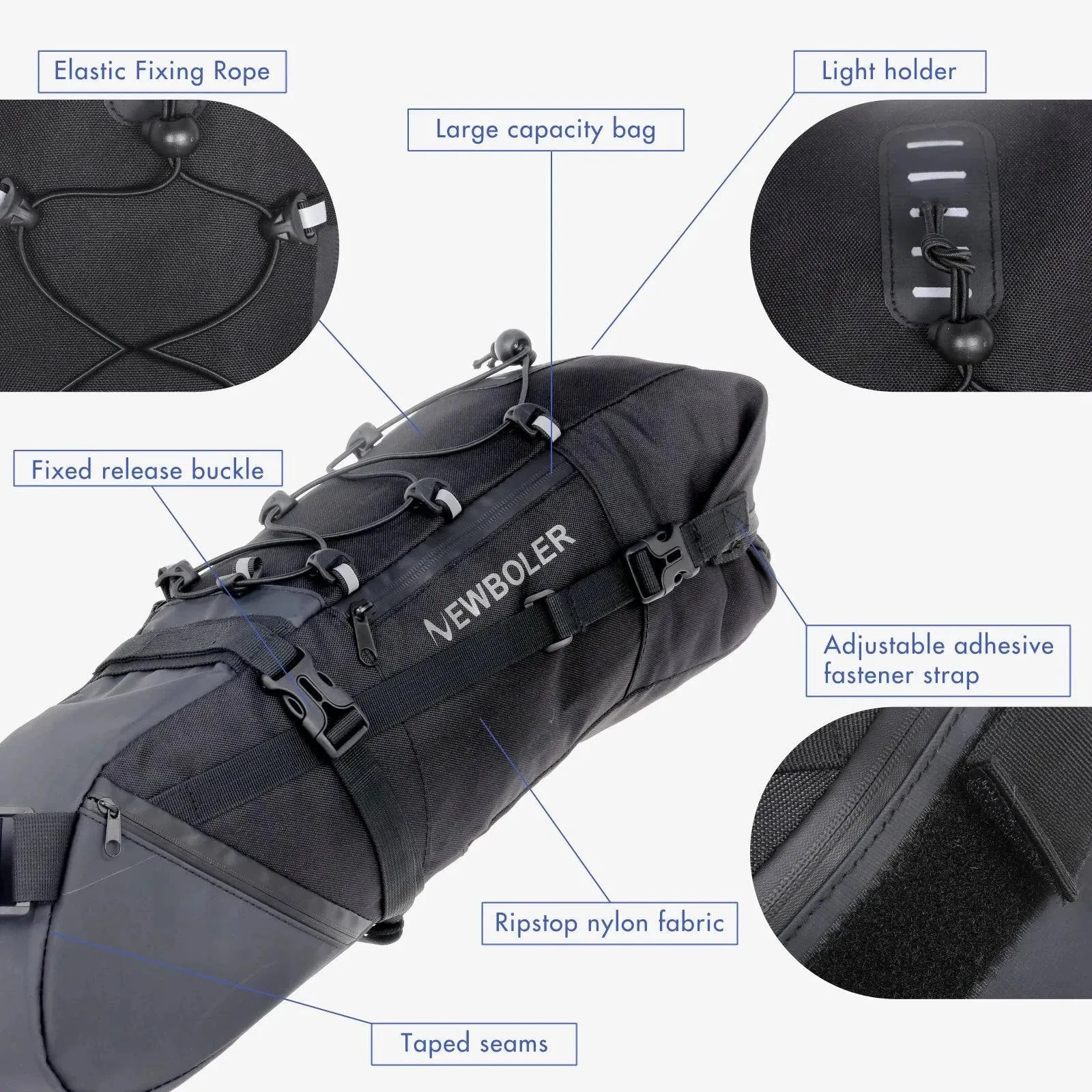 Bike Saddle Bag 3-10L Large-capacity Mountain Road MTB Bicycle Bike Cycling Tail bag Storage Pack Bicycle Under Seat Bag