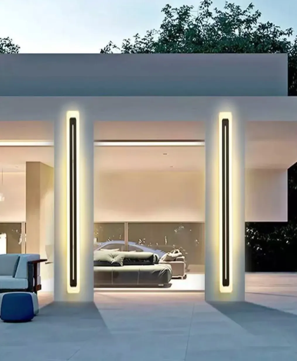 BLACK WATER| Modern LED Wall Light  78" Inches Long LED Light Outdoor/Indoor Wall Lights
