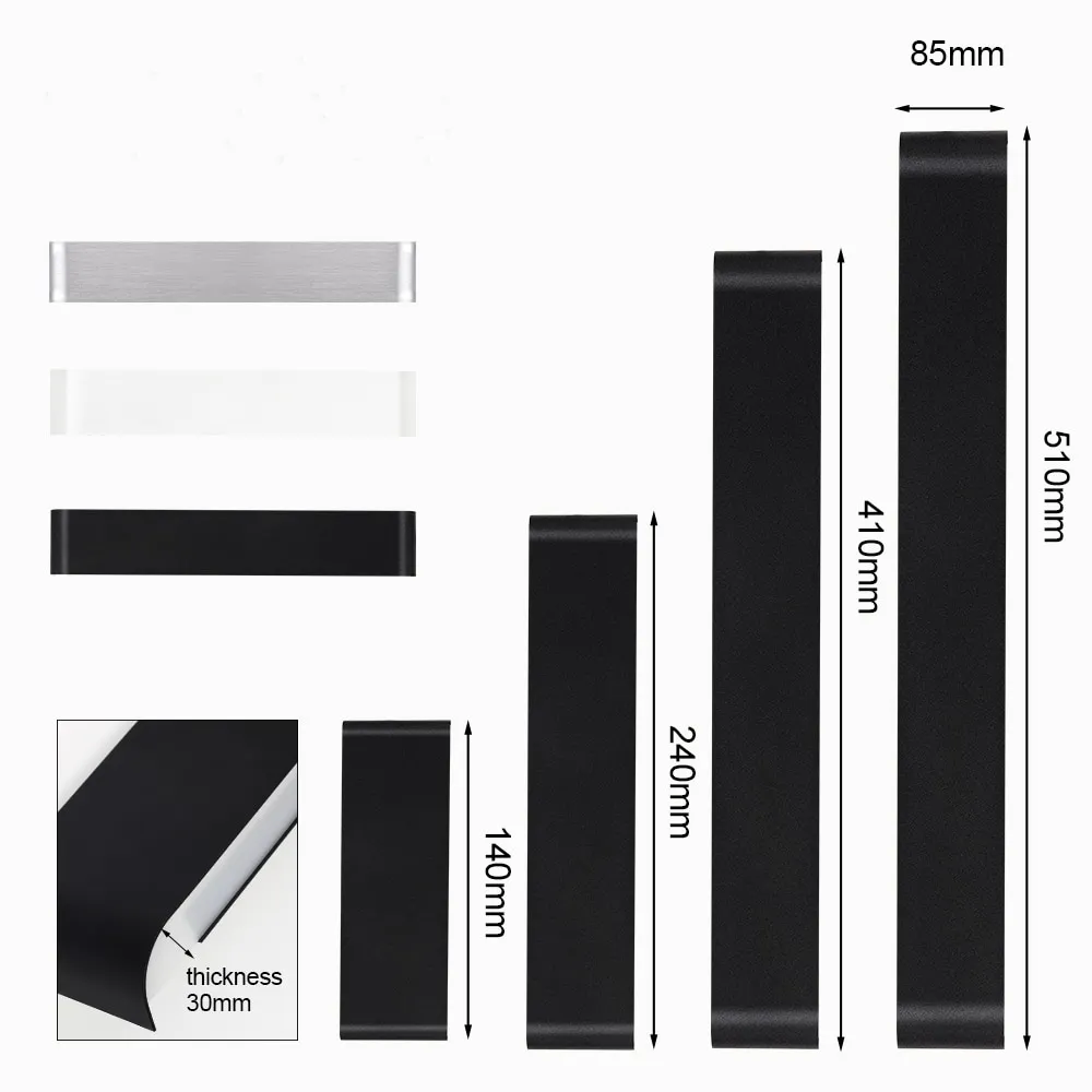 Blu Deke - LED Wall Sconce Light Decor Brushed Aluminum
