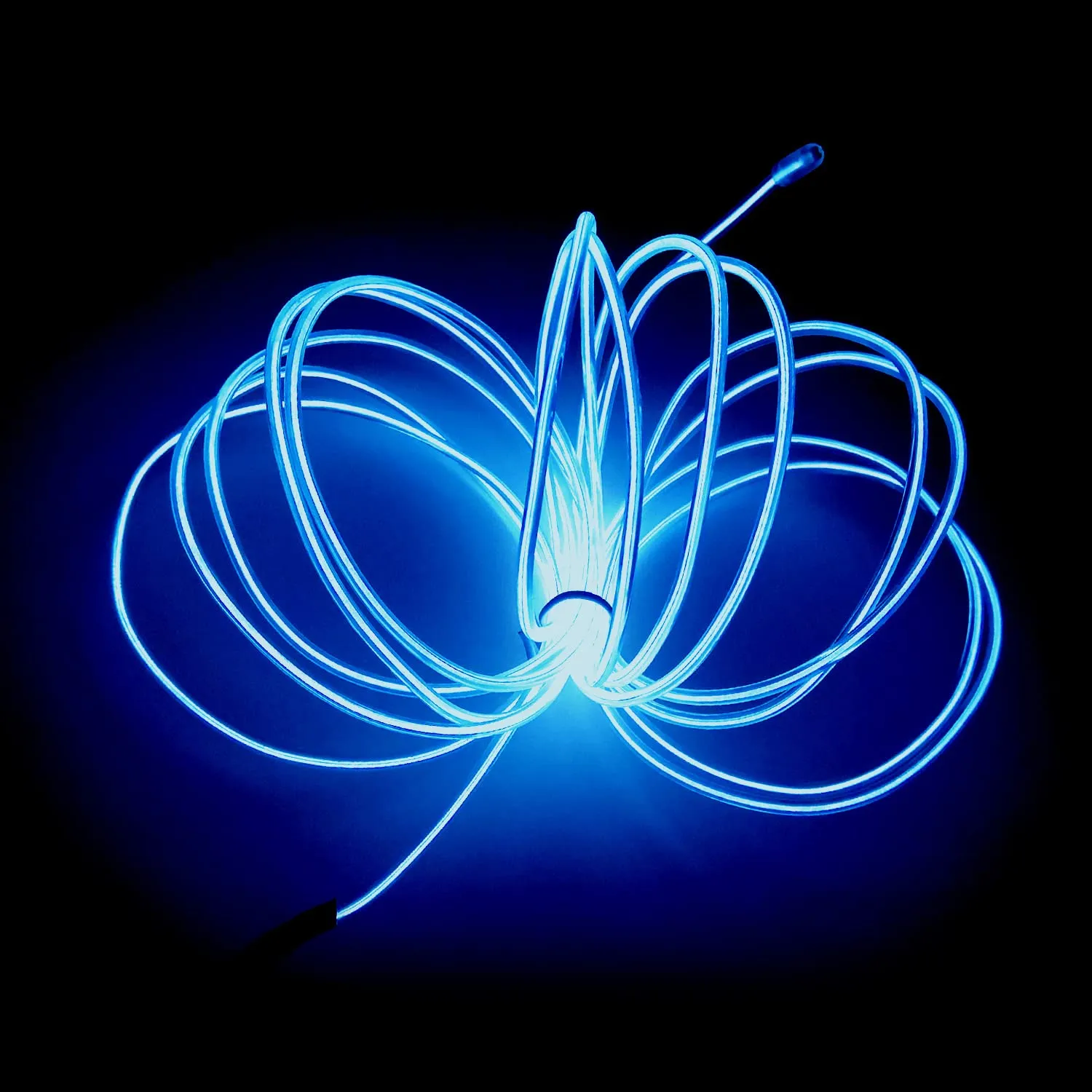 Blue Rope Lights Noise Reduction EL Wire LED Rope Light Wire 9.8ft/3m for Glow in the Dark Parties