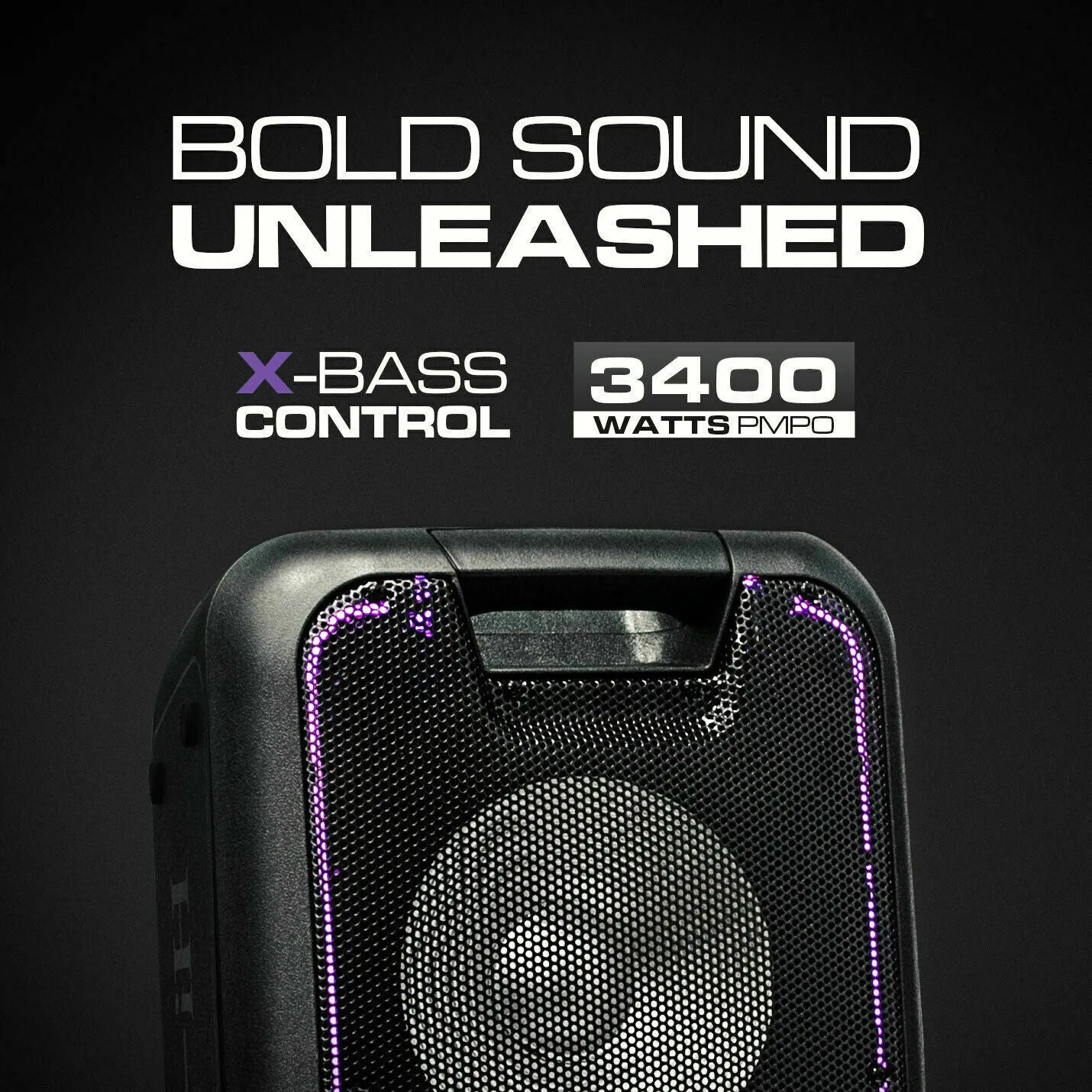 Brand New Dolphin SP-210RBT 3400W Bluetooth Tailgate Rechargeable Party Speaker System   WaveSync™