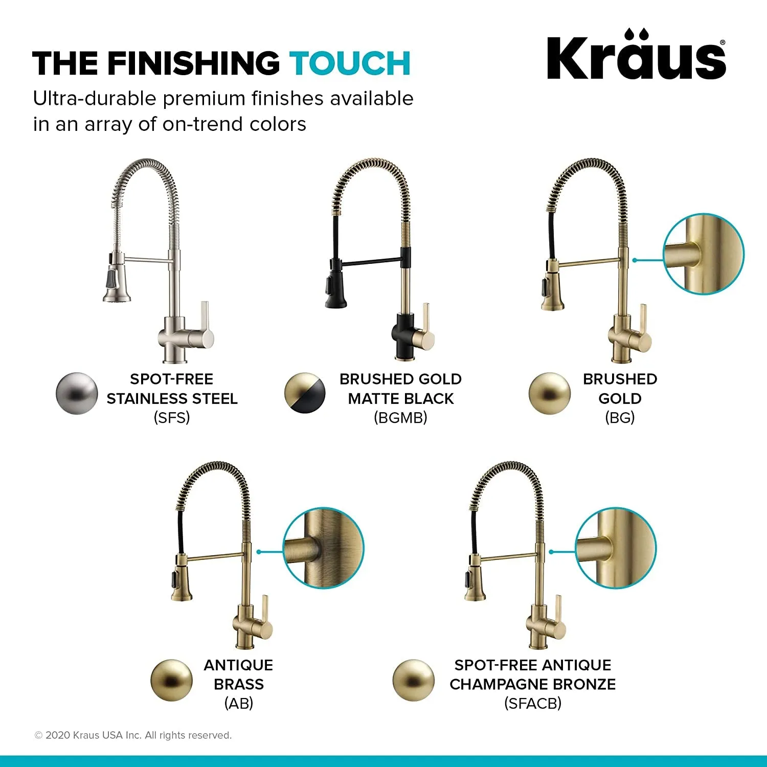 Britt Commercial Style Kitchen Faucet in Spot Free Antique Champagne Bronze,