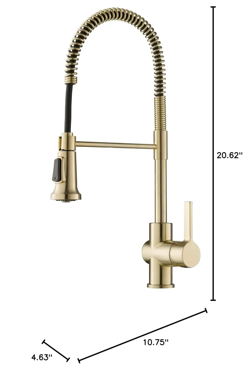 Britt Commercial Style Kitchen Faucet in Spot Free Antique Champagne Bronze,