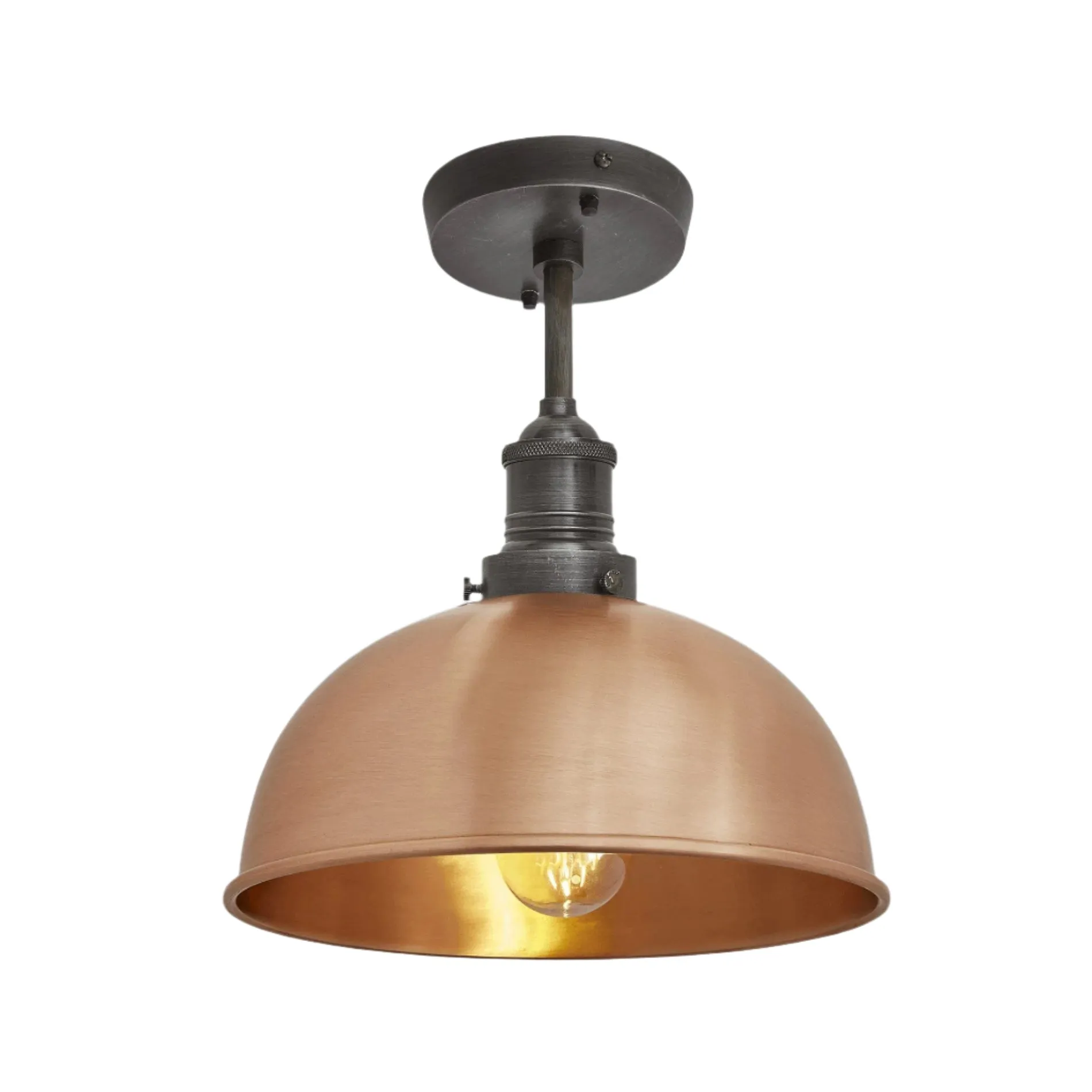 Brooklyn Dome Flush Mount - 8 Inch - Copper