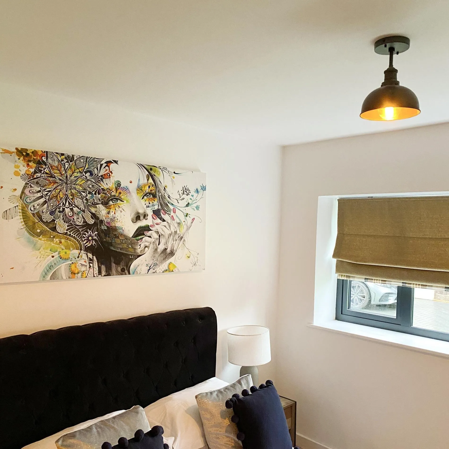 Brooklyn Dome Flush Mount - 8 Inch - Pewter