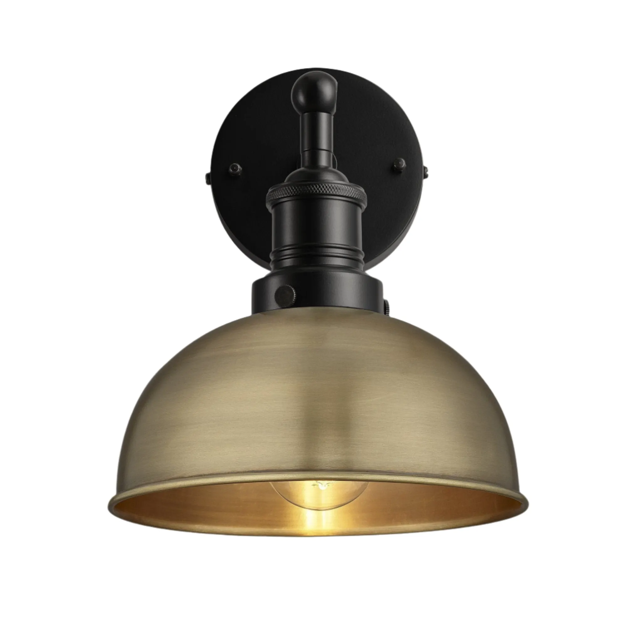 Brooklyn Dome Wall Light - 8 Inch - Brass