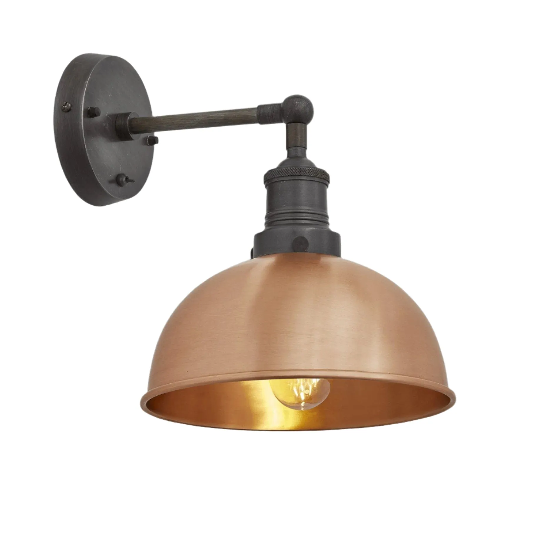 Brooklyn Dome Wall Light - 8 Inch - Copper