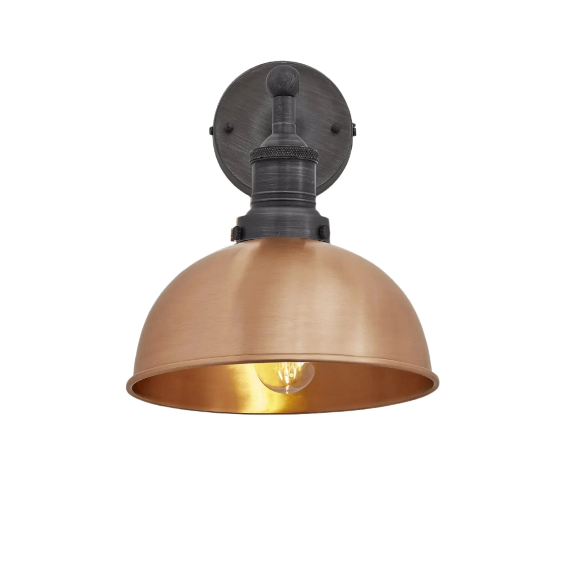 Brooklyn Dome Wall Light - 8 Inch - Copper