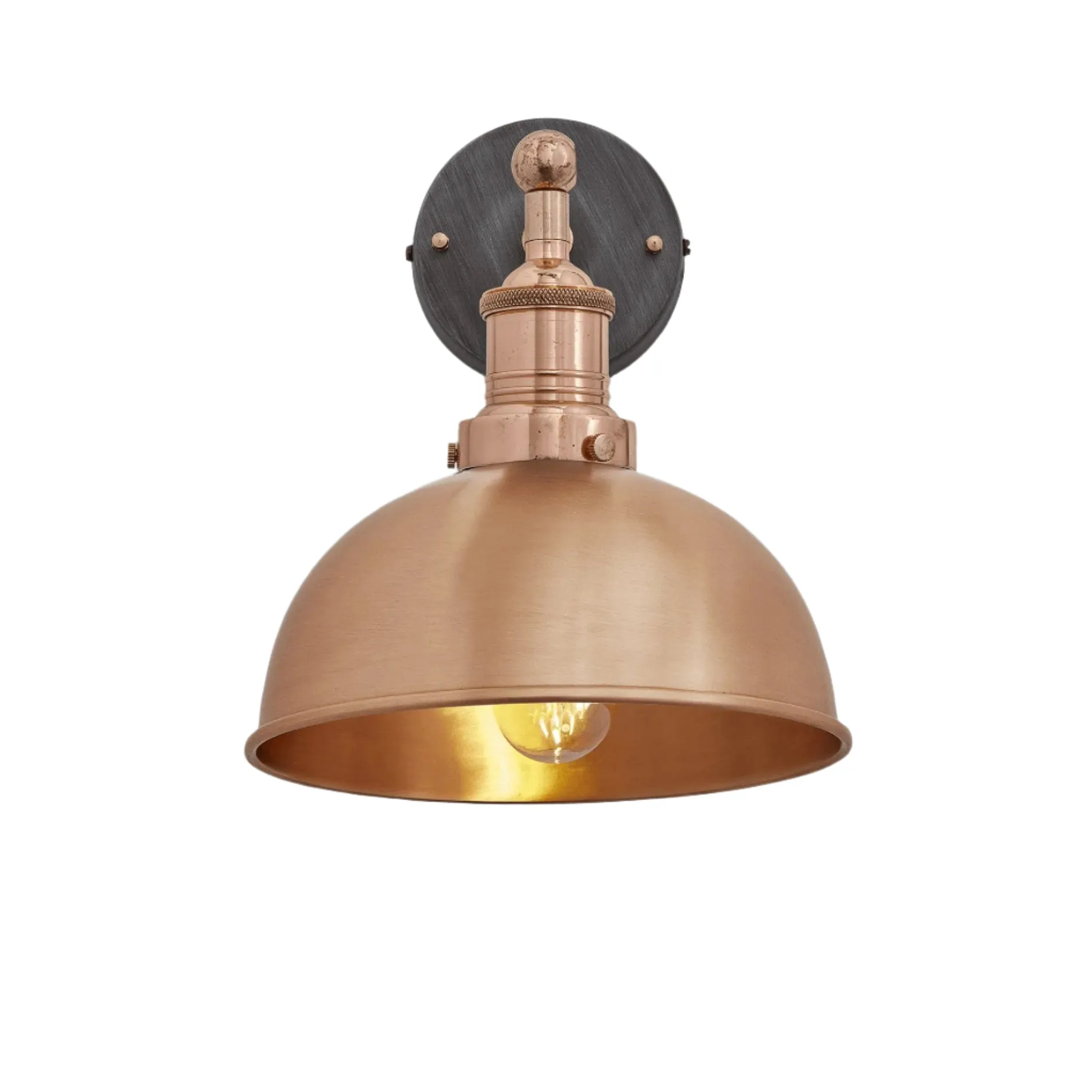 Brooklyn Dome Wall Light - 8 Inch - Copper
