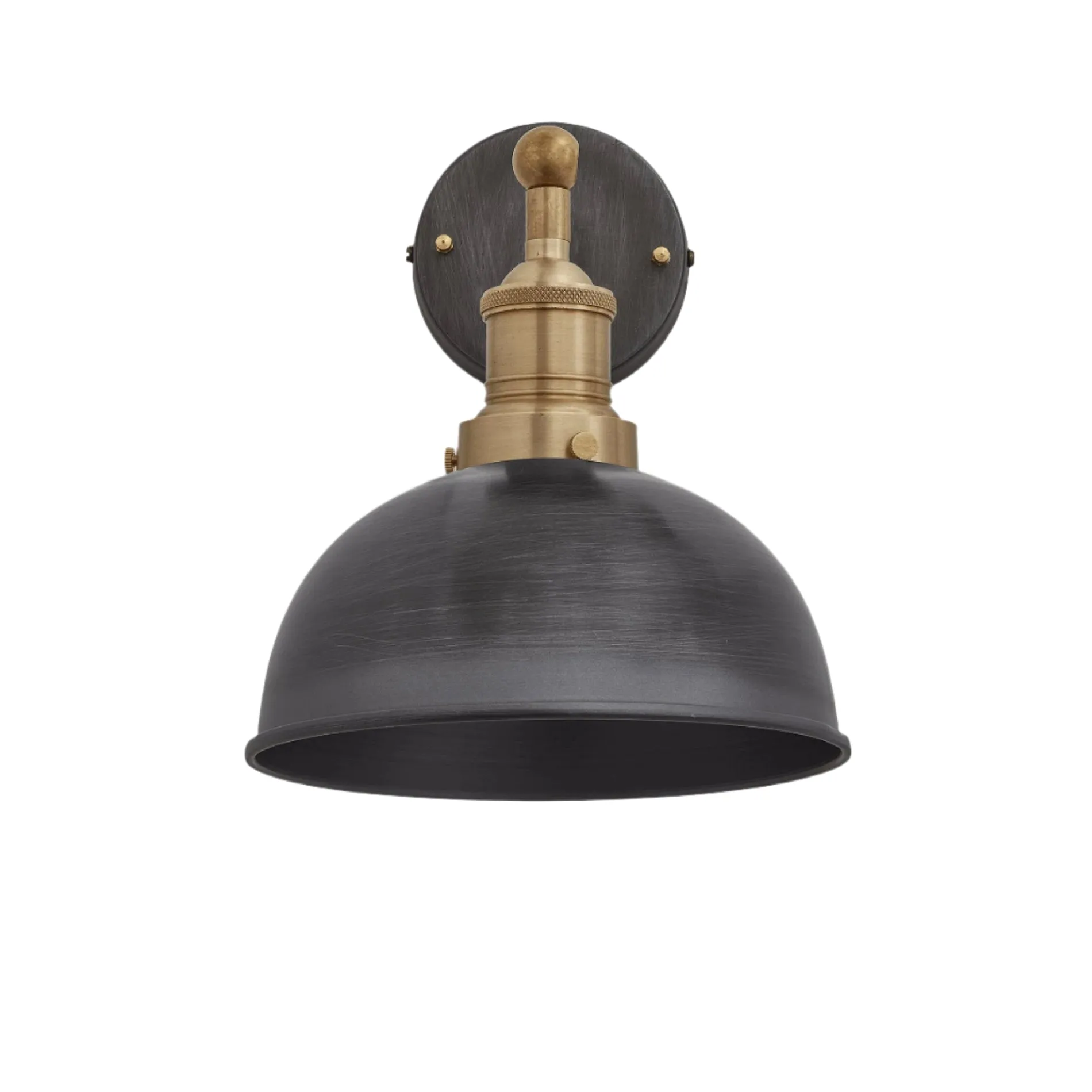 Brooklyn Dome Wall Light - 8 Inch - Pewter