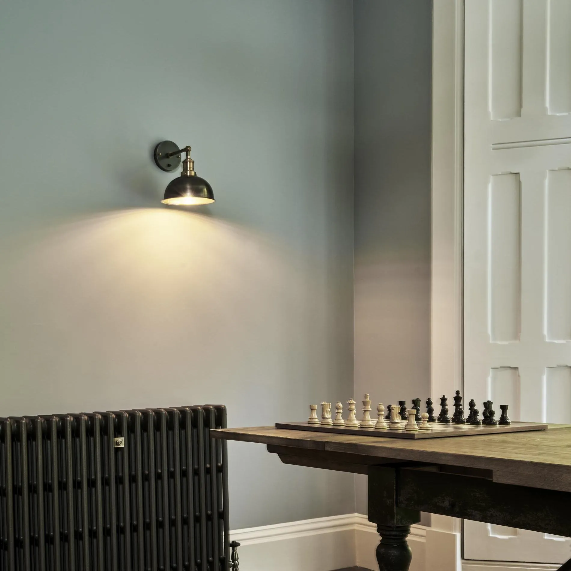 Brooklyn Dome Wall Light - 8 Inch - Pewter