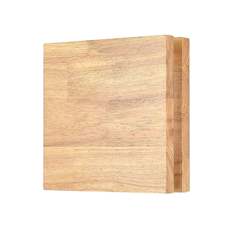 BTM Natural Square-Rec Wooden Wall Sconce