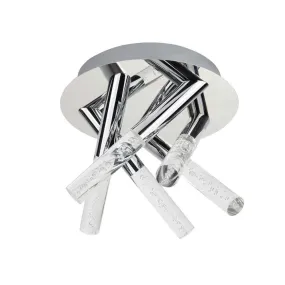 Bubbles 5 Light Chrome Flush Bathroom Ceiling Light