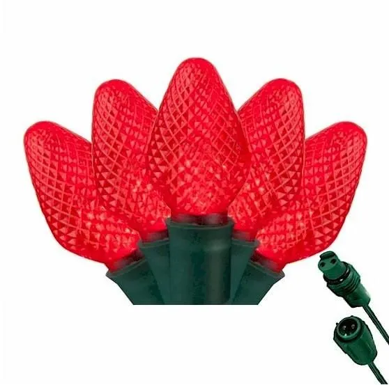 C7 Red 25 LED Tree Lights – Commercial String Lights