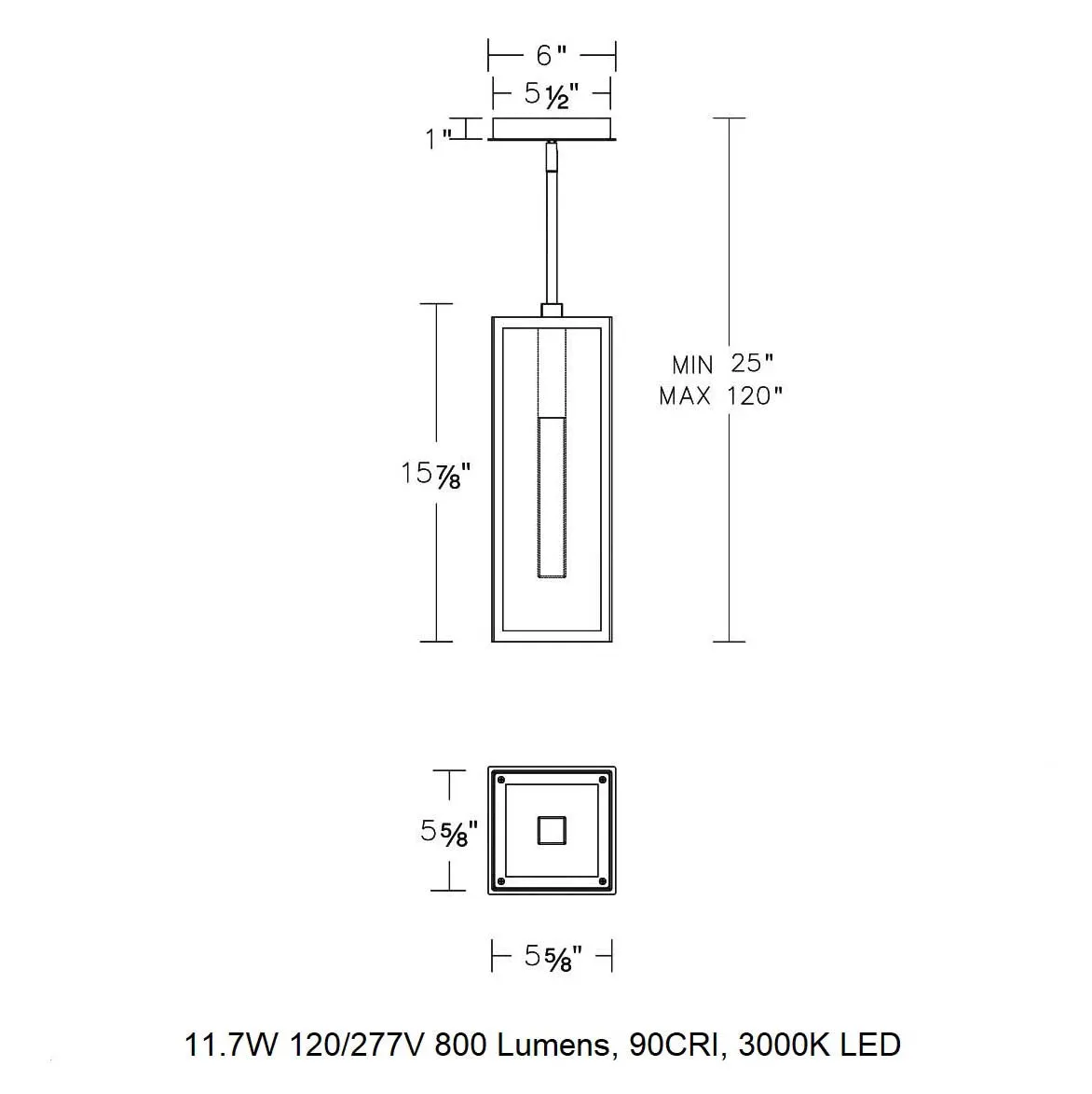 Cambridge LED Outdoor Pendant Light