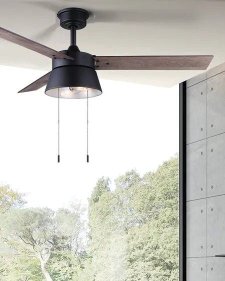 Canarm CF48KAD3BK Kade 48 Inch Ceiling Fan Matte Black
