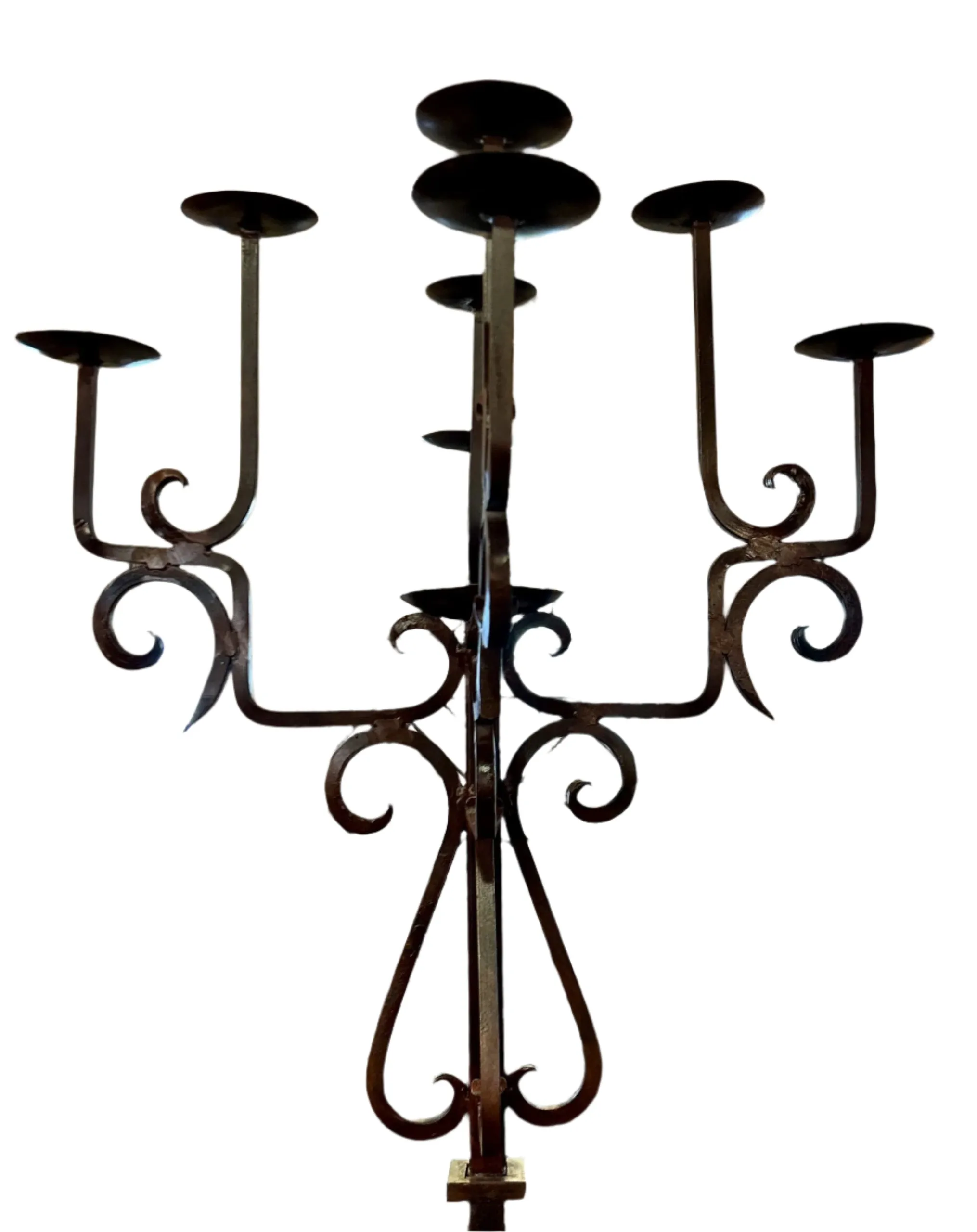 Candelabra, Floor Standing, Iron, Nine Candle Holders