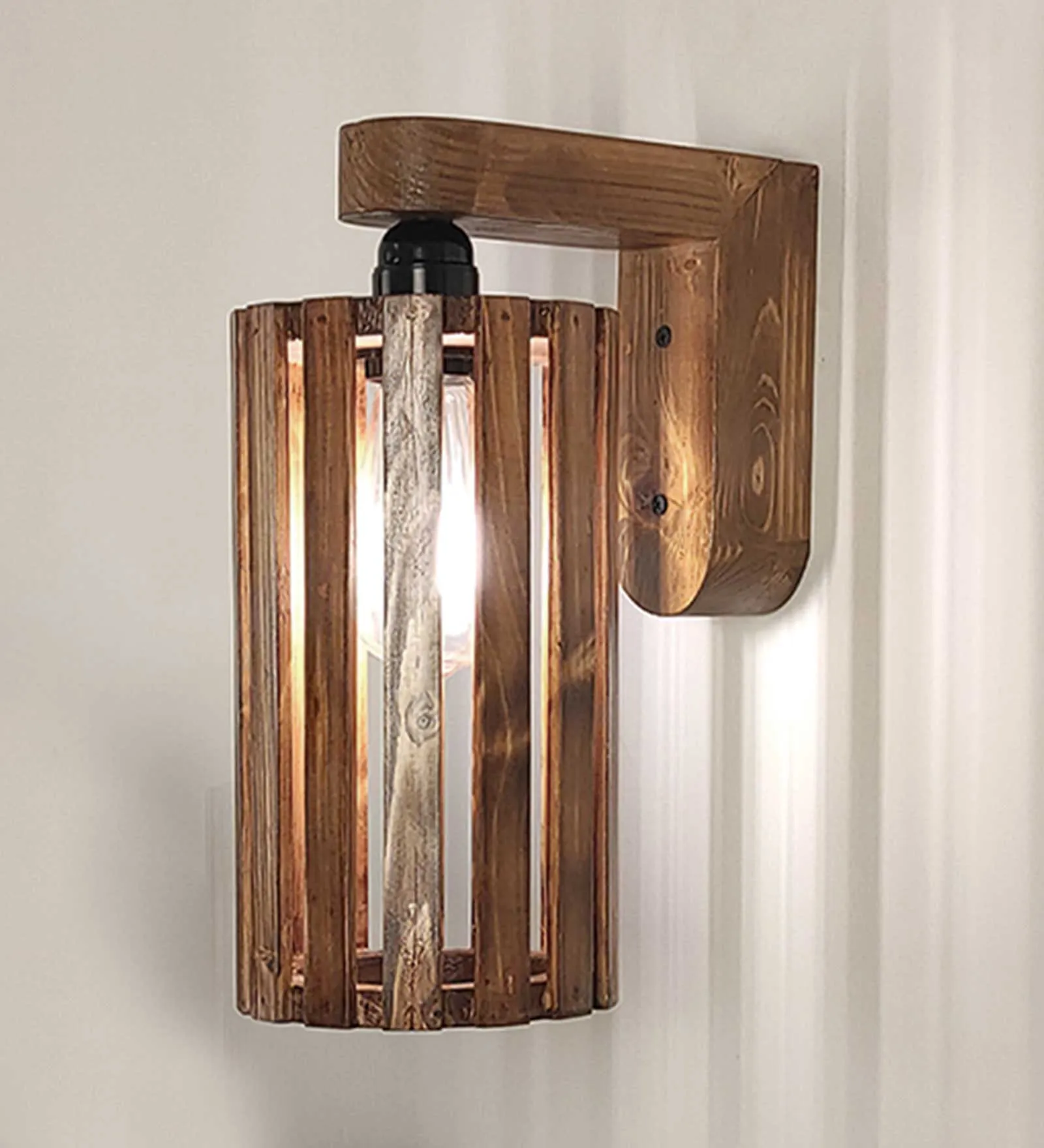 Casa Brown Wooden Wall Light