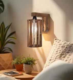 Casa Brown Wooden Wall Light