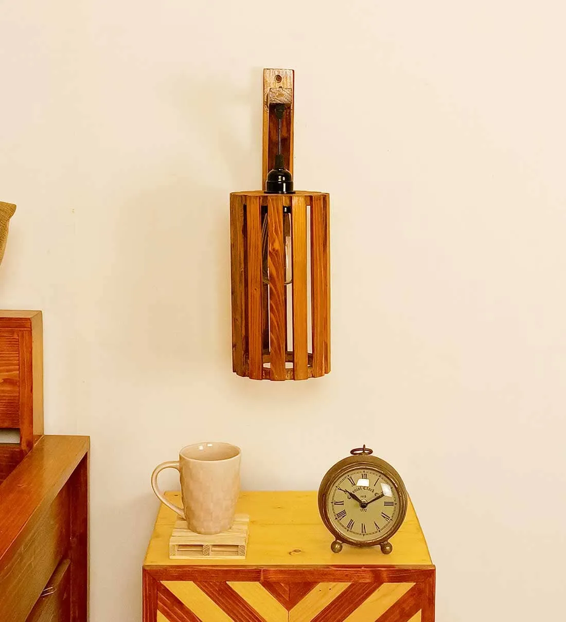 Casa L Brown Wooden Wall Light