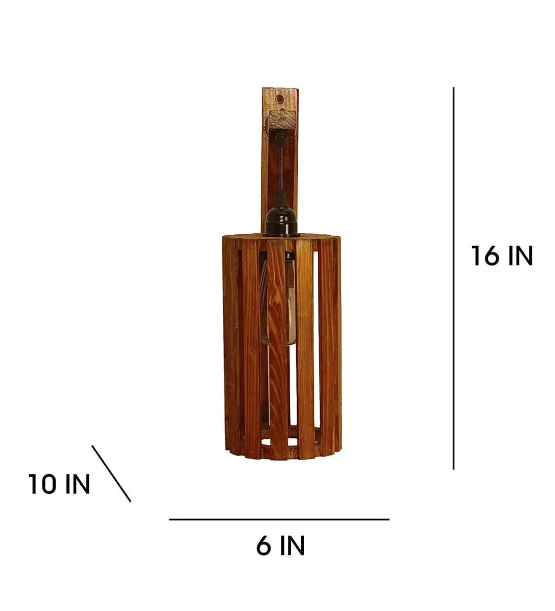 Casa L Brown Wooden Wall Light