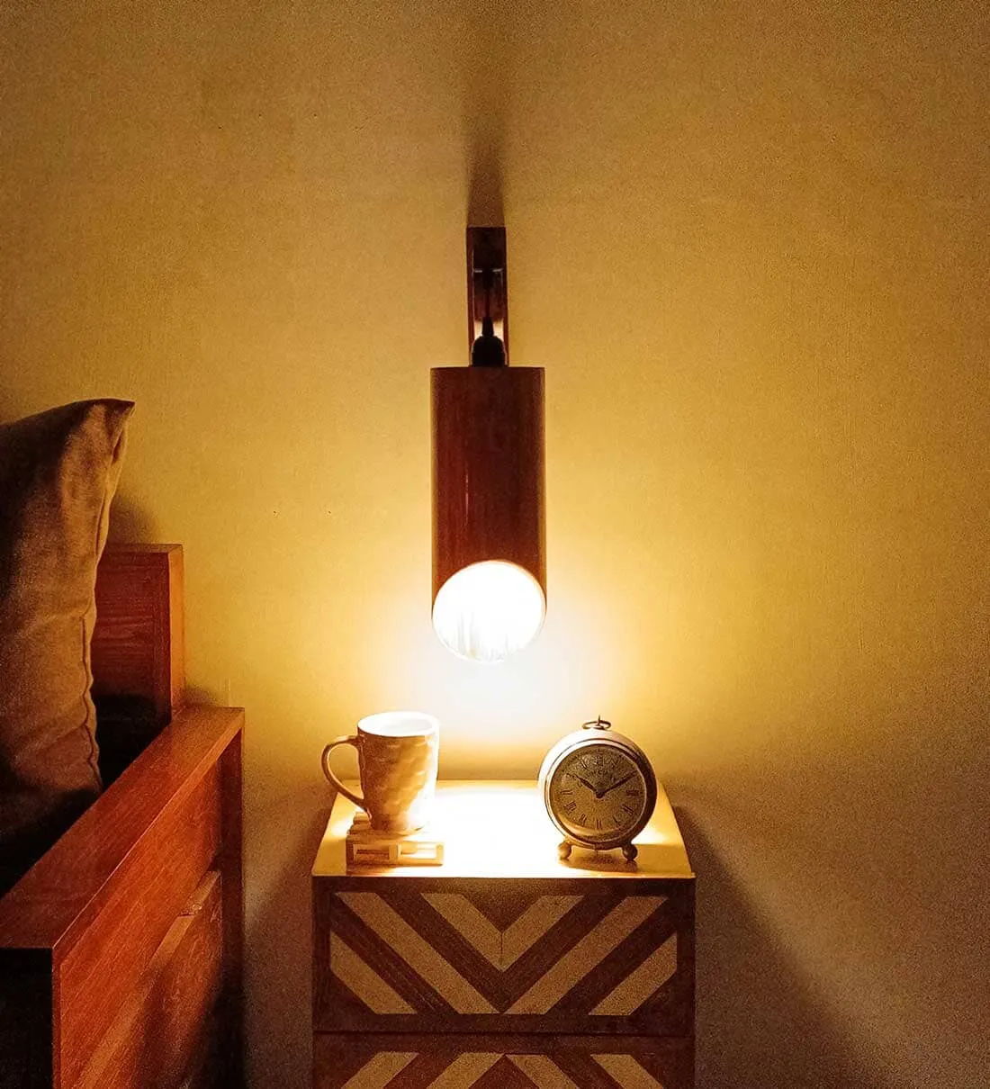 Cedar L Brown Wooden Wall Light