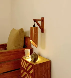 Cedar L Brown Wooden Wall Light
