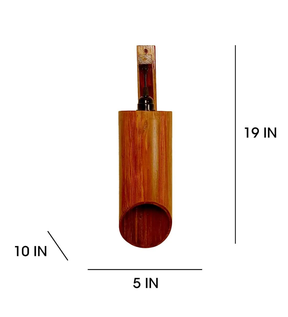 Cedar L Brown Wooden Wall Light
