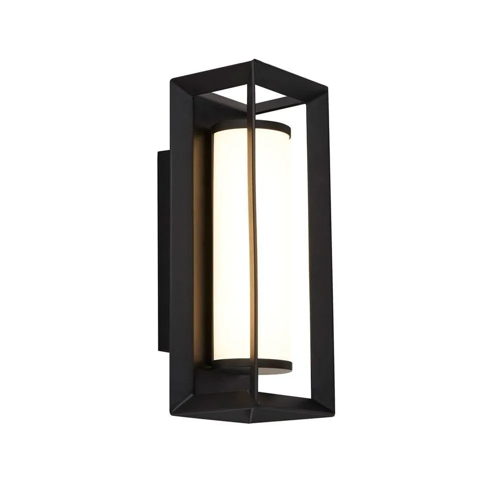 Chaplin Rectangular LED Bathroom Wall Light - Matt Black