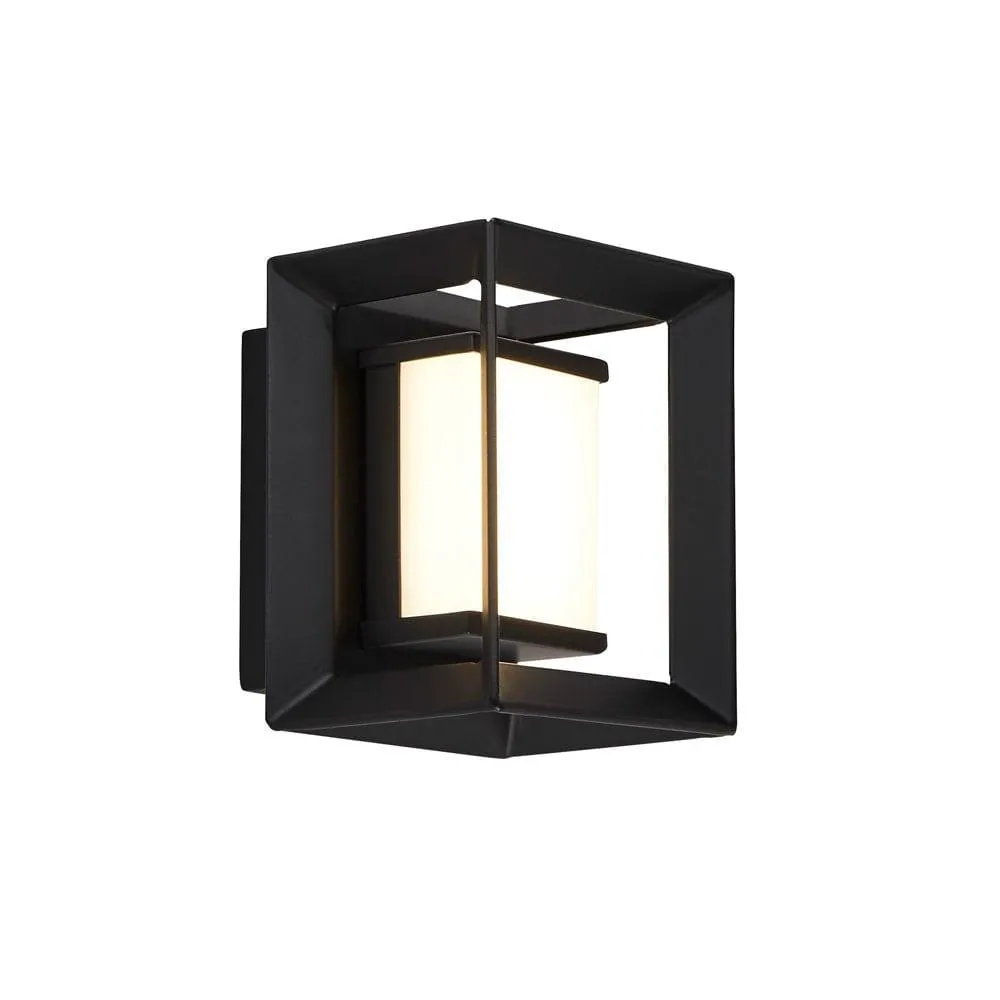 Chaplin Rectangular LED Black Bathroom Wall Light