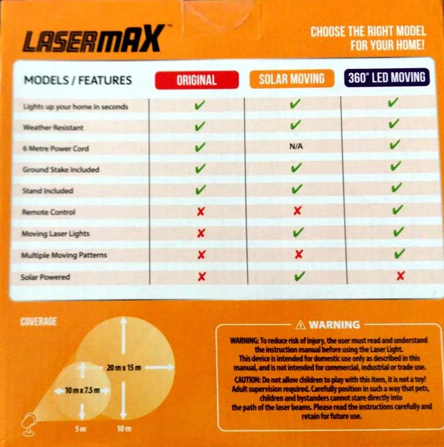 Christmas Lasermax Solar Moving Laser Light/Cover 300 meter - Multi