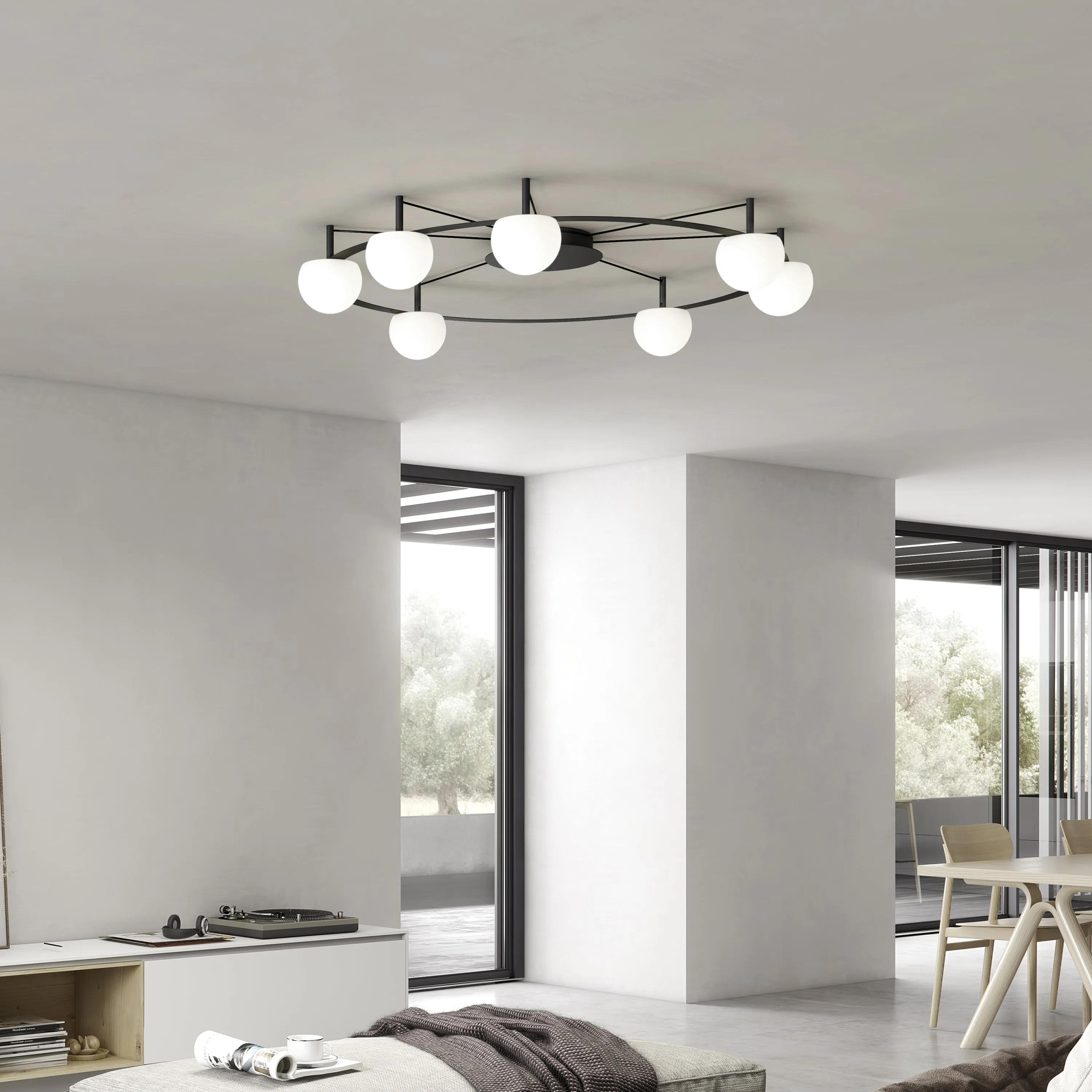 Circ Round LED Semi Flush Mount