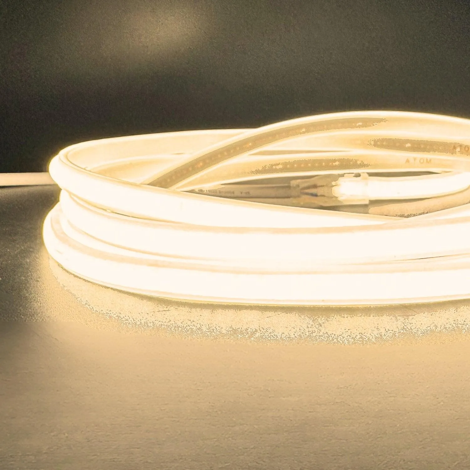 COB LED Strip Light Warm White Neon Flex 3000K 220V 240V 288 LEDs/m IP65 with UK Plug