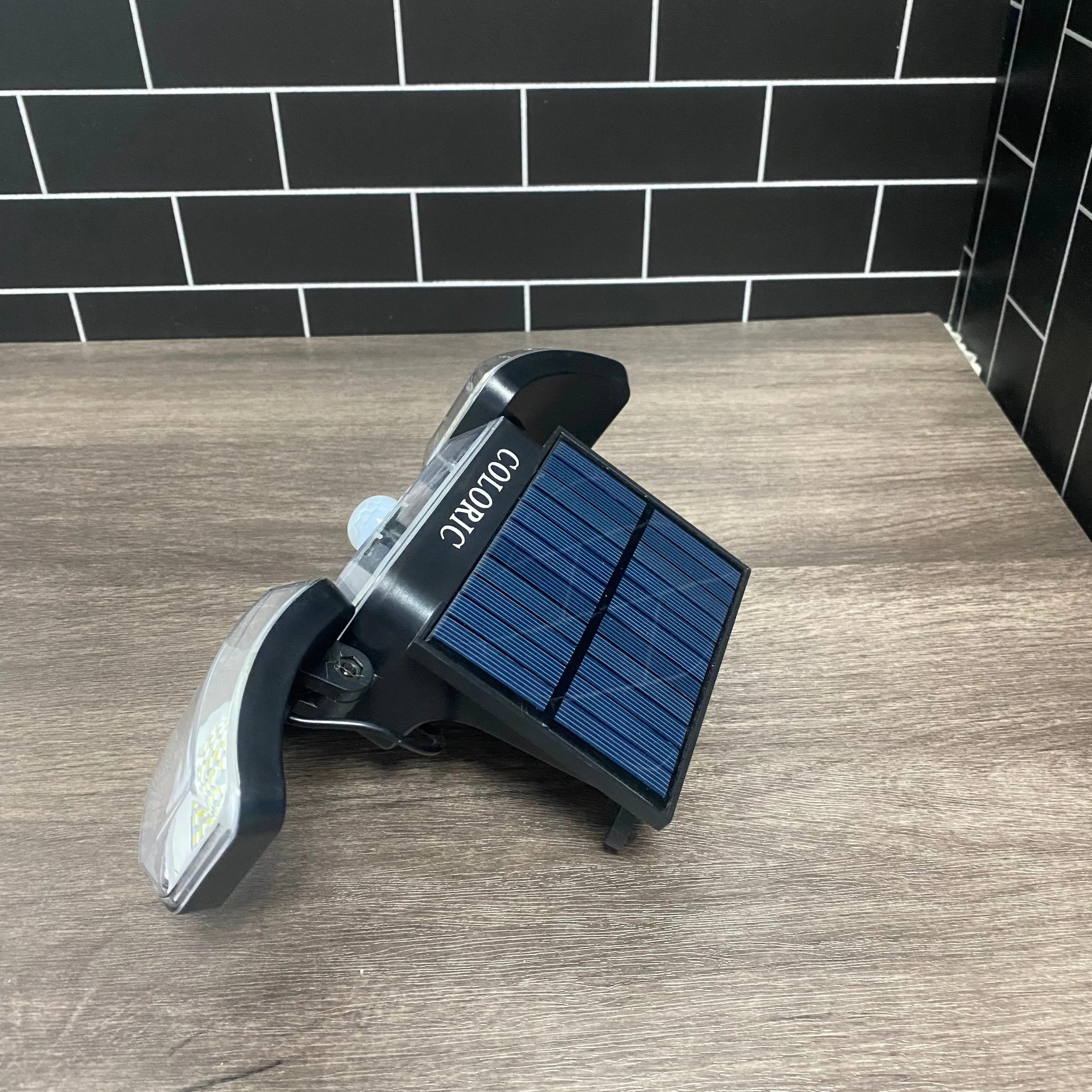 COLORIC 278 LEDS Solar-Powered Outdoor Wall Light with RGB Lighting and Motion SensorFive