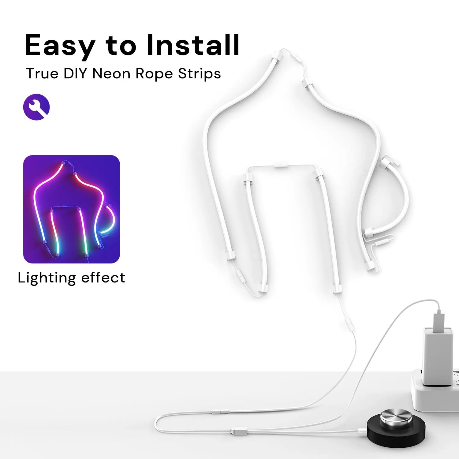 Custom Neon Sign Kits, RGBIC Neon Rope Light  - Dekala LightFlow™