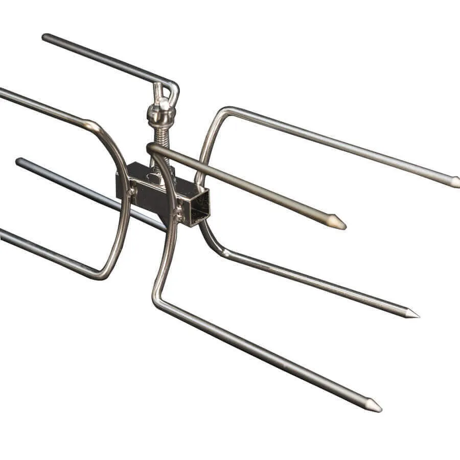 Double Ended Rotisserie Fork/Prong - 10mm Square - Flaming Coals