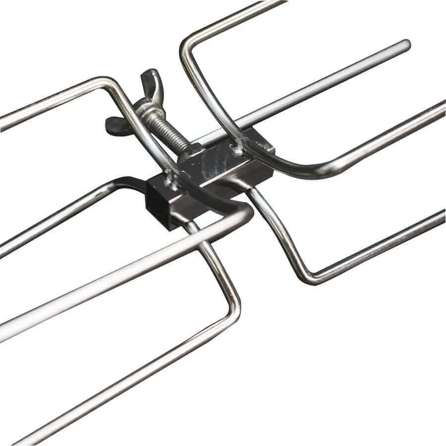 Double Ended Rotisserie Fork/Prong - 10mm Square - Flaming Coals